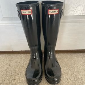 Original kids gloss hunter boots with boot socks